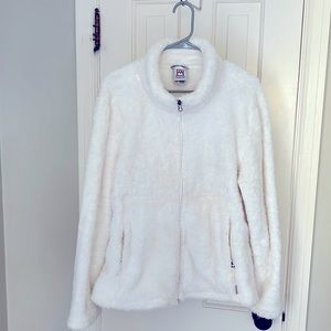 Avalanche cream fuzzy zip-up